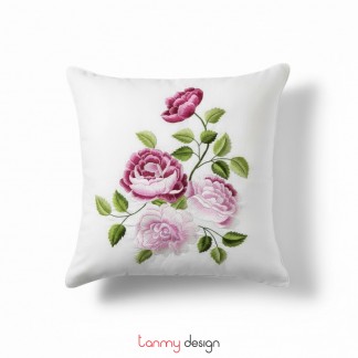 Cushion cover - Sapa rose embroidery